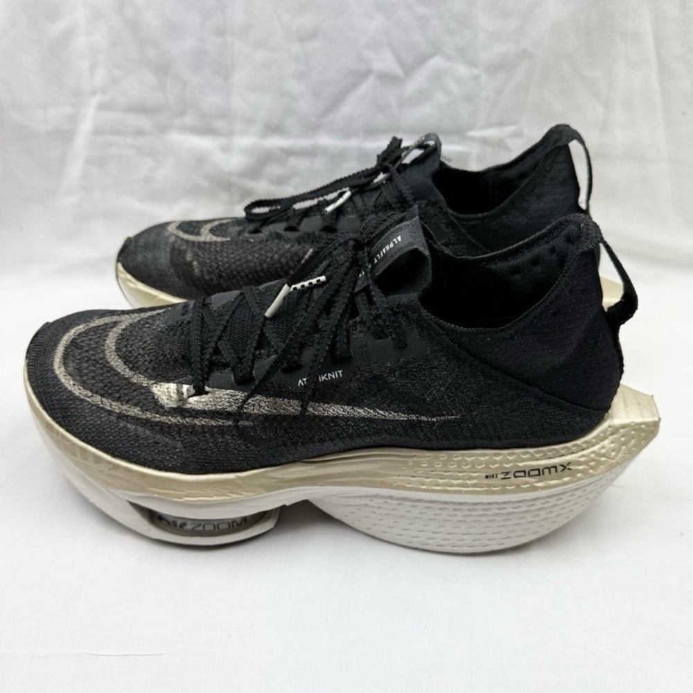 Nike Air Zoom Alphafly NEXT% 2 Black Gold Size 10 Men's Athletic